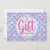 Mermaid Tail Scales Boutique Gift Certificate Kaar Kaart (Voorkant)