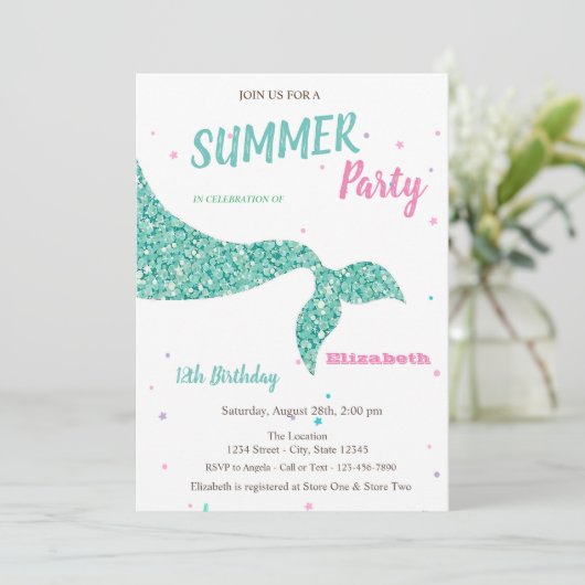 Mermaid Tail, Scales Kaart (Staand voorkant)