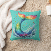 "Mermaid Tail Splash" Kussen (Deken)
