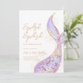 Mermaid Tail Splish Splash Verjaardag Kaart (Staand voorkant)