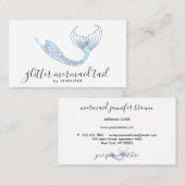 Mermaid Tail Teal handtekening Visitekaartje (Voorkant / Achterkant)