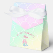 Mermaid Tail Teal Pink Girly Birthday Bedankdoosjes (Voorkant)