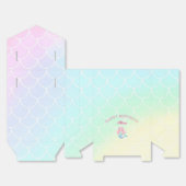 Mermaid Tail Teal Pink Girly Birthday Bedankdoosjes (Ongevouwen)