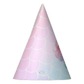 Mermaid Tail Teal Pink Girly Birthday Feesthoedjes (Links)