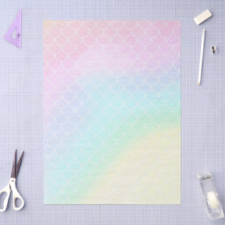 Mermaid Tail Teal Pink Girly Birthday Tissuepapier