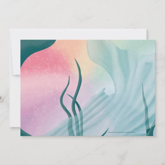 Mermaid Tail-uitnodiging Kaart (Voorkant)