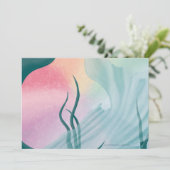 Mermaid Tail-uitnodiging Kaart (Staand voorkant)