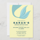 Mermaid Tail | Uitnodiging voor Mermaid Birthday (Voorkant)