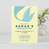 Mermaid Tail | Uitnodiging voor Mermaid Birthday (Staand voorkant)