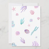 Mermaid Tail Vierde verjaardagsfeestje Kaart (Achterkant)