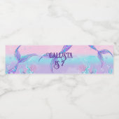 Mermaid Tail Water Bottle Labels – Onder het Zee Waterfles Etiket (Enkel label)