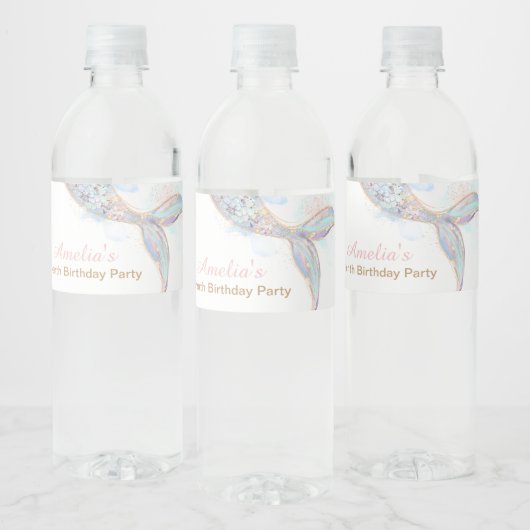Mermaid Tail Water fles etiketten (Flessen)