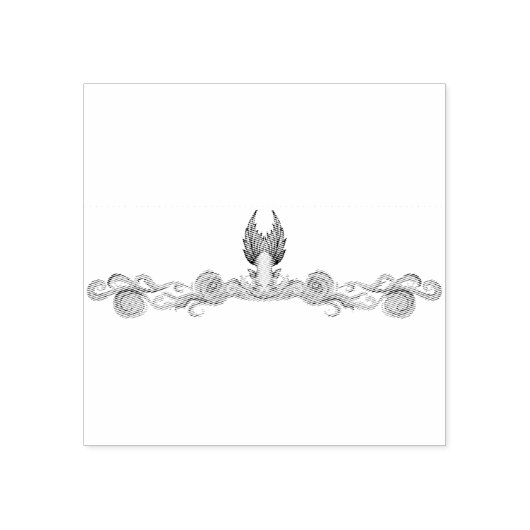 Mermaid Tail Waves Rubberstempel (Afrduk)