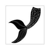 Mermaid Tail Wooden Art Stamp Rubberstempel (Afrduk)