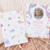 Mermaid Tail Zee verjaardagsfeestje Kaart