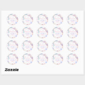 Mermaid Tail Zee verjaardagsfeestje Ronde Sticker (Vel)