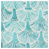 MERMAID TAILS Aqua Fish Scale Pattern Stof (Close Up)