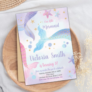Mermaid Tails Birthday Uitnodiging