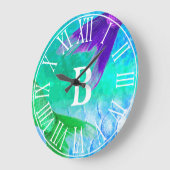 Mermaid Tails & Scales Monogram Grote Klok (Hoek)