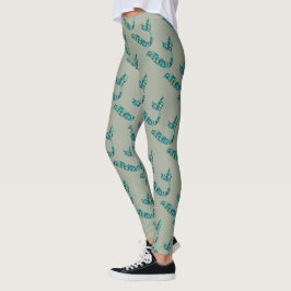 Mermaid Tale Leggings Grey en Green