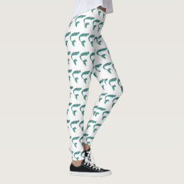 Mermaid Tale Leggings White en Green