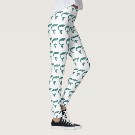 Mermaid Tale Leggings White en Green (Rechts)