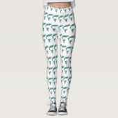 Mermaid Tale Leggings White en Green (Voorkant)