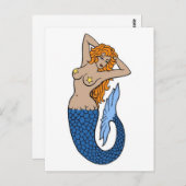  Mermaid Tattoo Art Briefkaart (Voorkant / Achterkant)