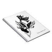 Mermaid Tattoo Style Black White Ink Tekening Notitieboek (Rechterzijde)