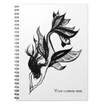 Mermaid Tattoo Style Black White Ink Tekening
