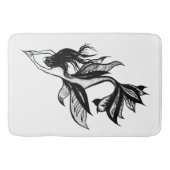 Mermaid Tattoo Style Stipple Shaded Ink Tekening Badmat (Voorkant)