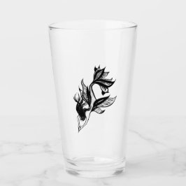 Mermaid Tattoo Style Stipple Shaded Ink Tekening Glas