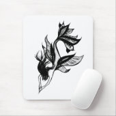 Mermaid Tattoo Style Stipple Shaded Ink Tekening Muismat (Met muis)