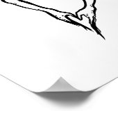 Mermaid Tattoo Style Stipple Shaded Ink Tekening Poster (Hoek)