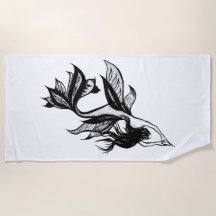 Mermaid Tattoo Style Stipple Shaded Ink Tekening