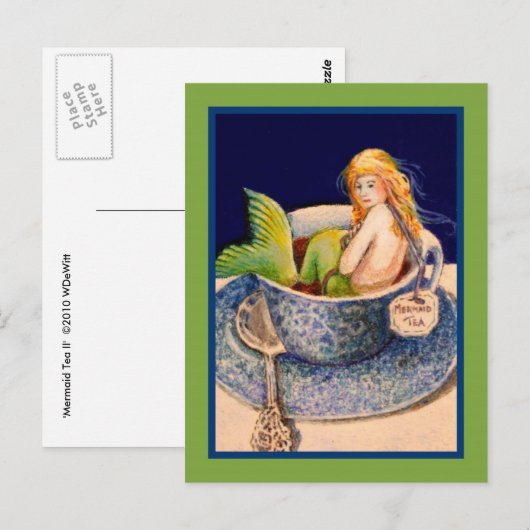 Mermaid Tea II Post Card Briefkaart (Voorkant / Achterkant)