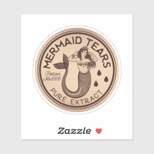 Mermaid Tears Potion  Label Sticker (Vel)