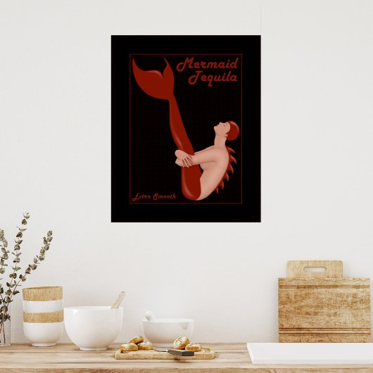 Mermaid Tequila Poster (Keuken)