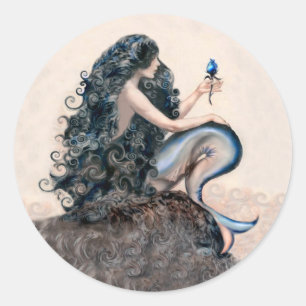 Mermaid & The Rose Ronde Sticker