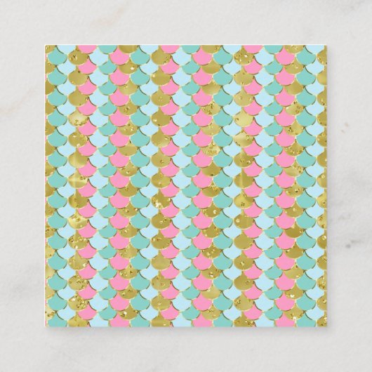 Mermaid Theenmaal-feestdag Informatiekaartje (Achterkant)