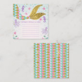 Mermaid Theenmaal-feestdag Informatiekaartje (Voorkant / Achterkant)