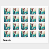 Mermaid thema feest aangepaste stickers (Vel)