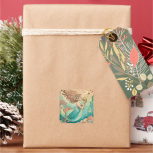 Mermaid thema feest stickers op maat