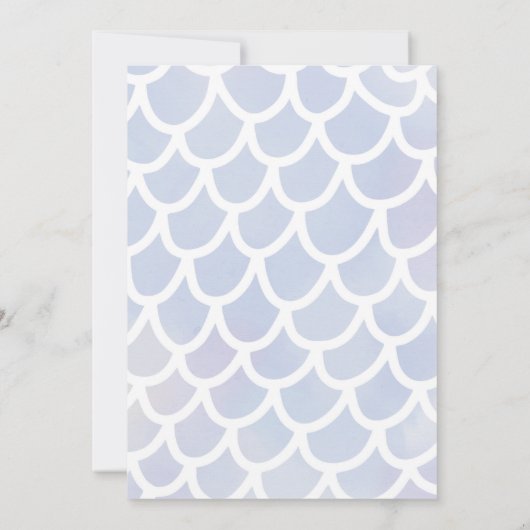 Mermaid Thema Kind's Verjaardagsfeestuitnodiging K Kaart (Achterkant)