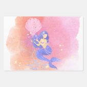Mermaid Theme Birthday Bash Inpakpapier Vel (Voorkant 2)