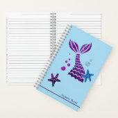Mermaid Theme Personalized Organizer Journal Notitieboek (Binnen)