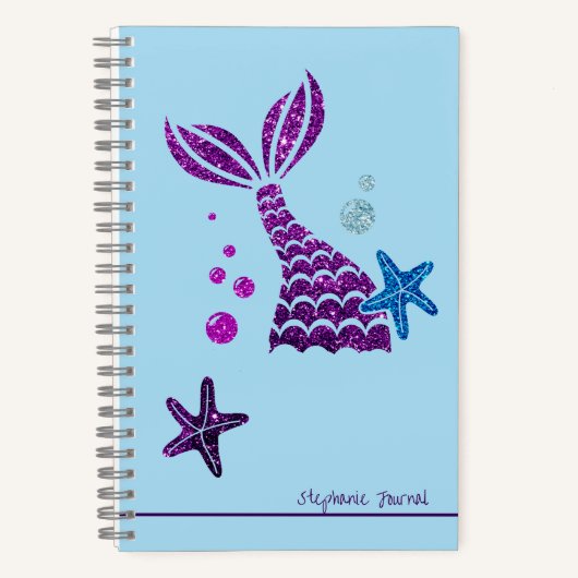 Mermaid Theme Personalized Organizer Journal Notitieboek (Voorkant)