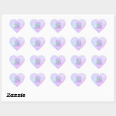 Mermaid themed 1st Birthday Heart Sticker (Vel)