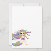 Mermaid themed Birthday Party Kaart (Achterkant)