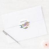 Mermaid themed Birthday Ronde Sticker (Envelop)